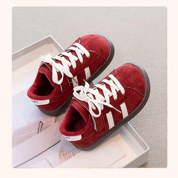 Girls shoes velvet children's sports shoes new autumn and winter girls two cotton shoes baby soft-soled casual shoes