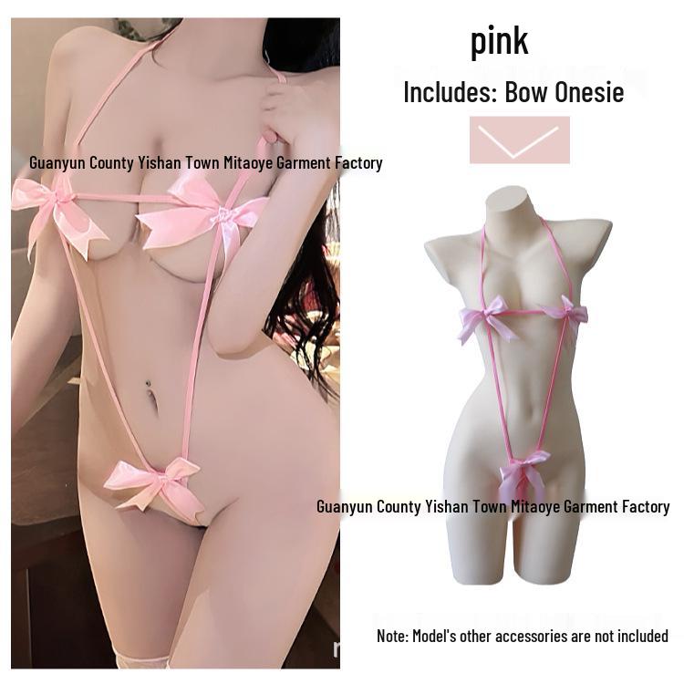 Sexy Christmas Bow Tie Bodysuit Lingerie & New Year's Multi-Color Bikini