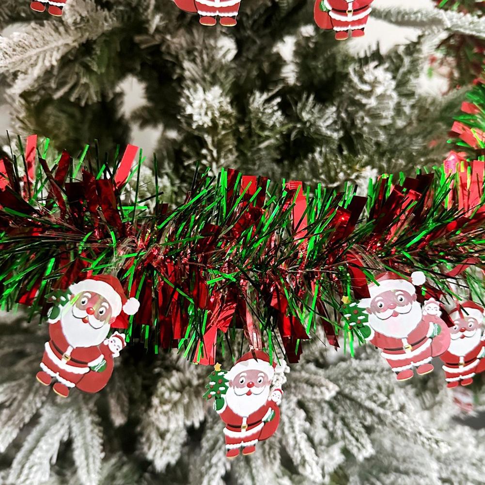2M Рождественские гирлянды DIY Рождественская елка Санта Клаус Ленты Венок Подвесной кулон Рождественский декор 2025