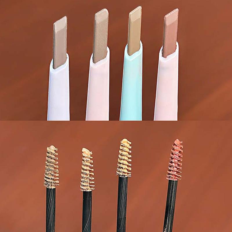 Cappuvini 3D Eyebrow Dye Cream Gray Brown Double Head Eyebrow Pencil Long Lasting Waterproof Eye Brow Pen Tint Mascara Enhance