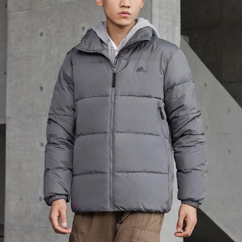 Adidas Down Jackets Men's Gray Stand Collar Moderate Other IT8725