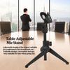 Desktop Microphone Tripod Stand, Universal Mini Portable Table Stand, Adjustable Microphone Stand, Detachable Foldable Tripod Microphone Table Stand f