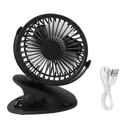 Clip On Fan 360 Degree Rotatable 3 Gears Quiet USB Charging Portable Small Desk Fan for Office