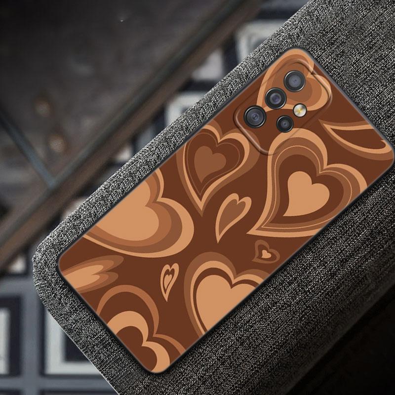 Purple Heart Swirl Pattern Case For Samsung Galaxy A12 A22 A31 A32 A50 A51 A70 A71 A72 A11 A21S A02S A10S A20S A30S A52 S 5G