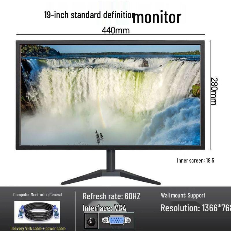 Ultra-Thin 22/24/27 Inch HD LCD Monitor for Desktop and Office Use