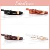 Simple Color Solid Gold Buckle Women Slim Waist Belt Casual And Versatile