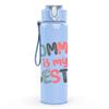 1PC Mommy Is My Bestie Quote 750ml Color Plastic Sports Water Bottle Leakproof Flip Straw Lid Suitable for Sports Office Home Use