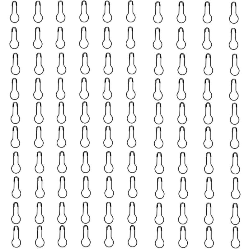

1000Pcs Gourd Shape Metal Safety Pin Clothing Label Fastener Pin Stitching Marker Clip for Knitting Sewing Craft Project чорний