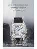 Hollow Stripes Santos Men's Automatic Mechanical Watch - Large Dial, Waterproof
