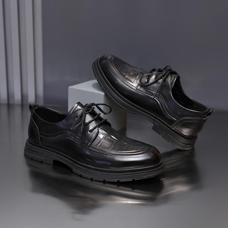 Golden Sapling Winter Men Retro Leisure Business Shoes Male Quality Leather Party Dress Derby Shoe Man Lace-up Formal Footwear