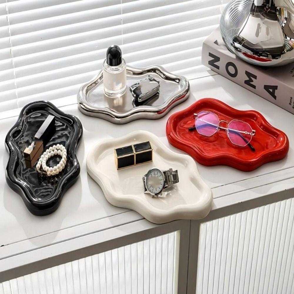 Ceramic Cloud Jewelry Tray Plating Ring Holder Jewelry Display Dish Key Holder
