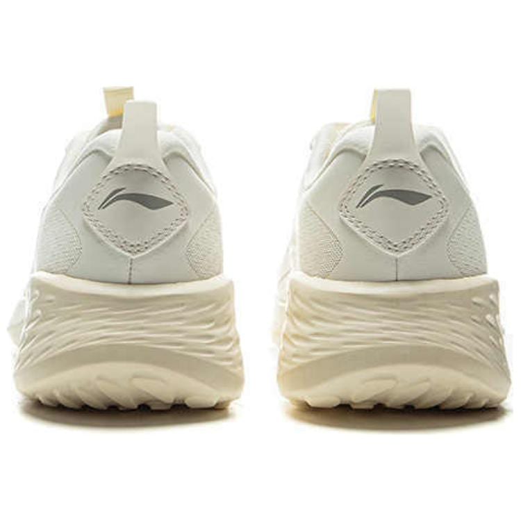 Li Ning Light Cloud Rutschfest Abriebfest Niedrig geschnitten Freizeit Laufschuhe Damen Ecru ARSU128-4