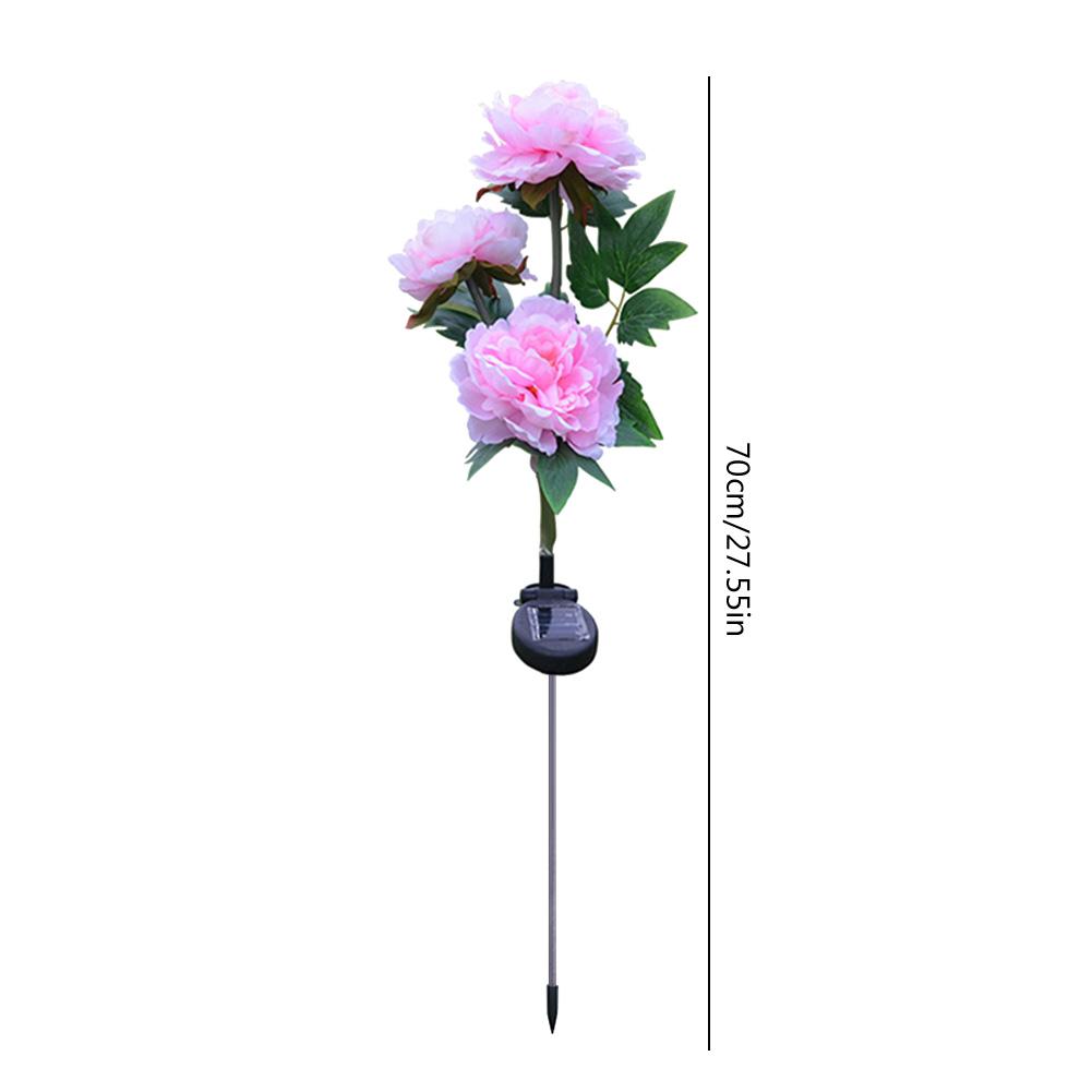 LED Ground Light 3 Heads Simulation Flower Lawn Atmosphere Light for Home Garden