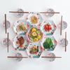 Qianhua Zhike 19-Piece Ceramic Floral Dinnerware Set