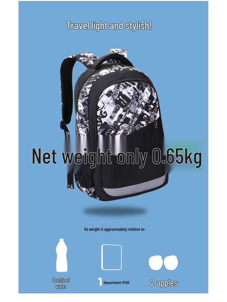 Universal Lightweight Large Capacity Backpack: Wear-resistant, Multifunctional, Load-reducing Travel & Student Schoolbag.