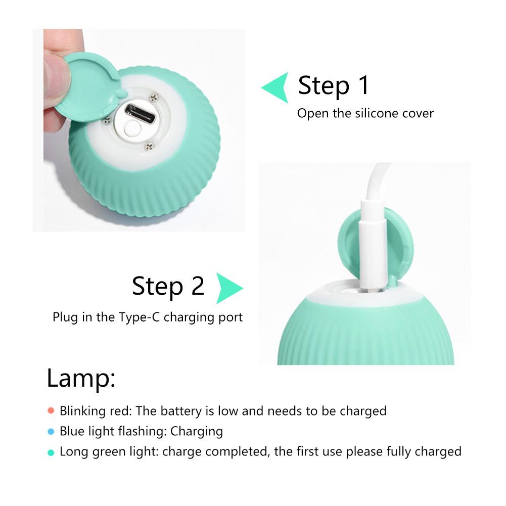 Smart Cat Toys Automatic Rolling Ball Electric Cat Interactive Toys Cats Training Self-moving Kitten Toys for Indoor Playing