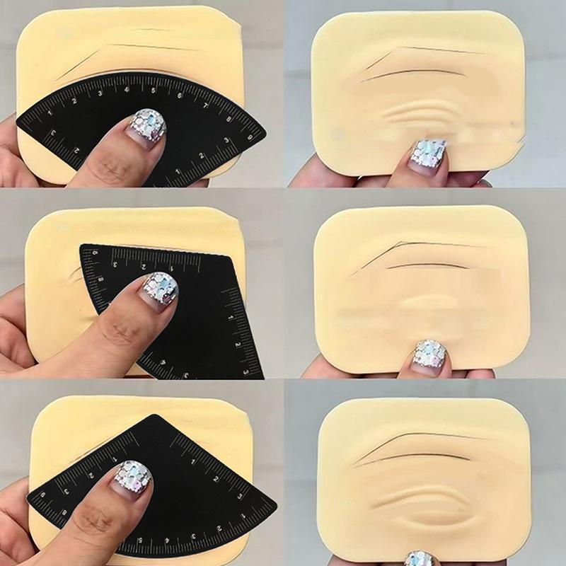 Aluminum Alloy Fast Drawing Eyebrow Design Ruler Microblading Mapping Tool Shaping Permanent Makeup Drawing Guide Ruler Tattoo