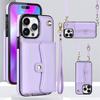 Leather Crossbody Wallet Case With Strap IPhone 14 Pro Max 13 12 11 - Flip Cover Card Slots Stand