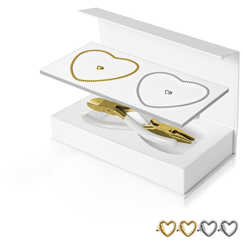 

Нержавіюча сталь Постійний браслет Kit Срібний колір Браслет дружби Браслет виготовлення Kit для коханця