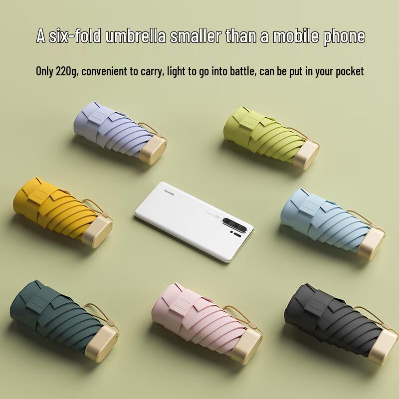 Nanqiao Women's Compact UV Protection Sun & Rain Umbrella
