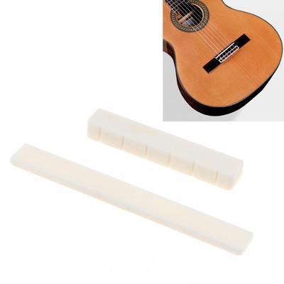 2pcs Bone Guitar Bridge Nut Saddle for 6 String Classical Guitar