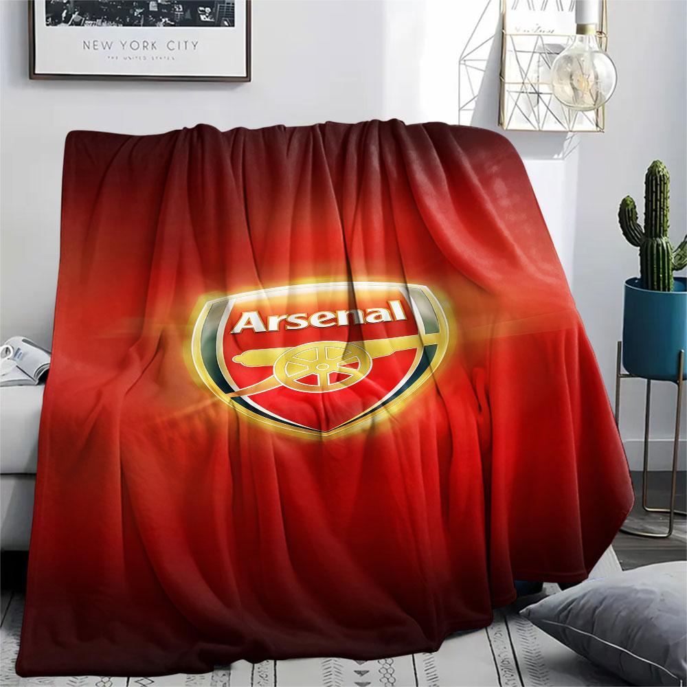 1PC Arsenal F Patterned Flannel Blanket Suitable For All Seasons for Home Decor Warmth and Comfort Gifts Holiday Present