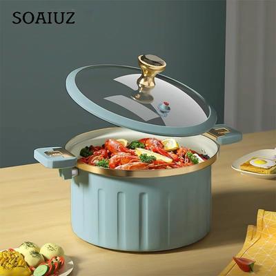 Micro autocuiseur doublure en émail antiadhésif 8L marmite à pression avec couvercle joint en Silicone vanne anti-déversement marmite à pression