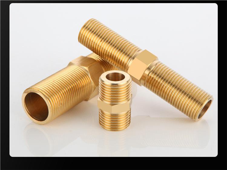 All-Copper Male Thread Direct Coupling, Short To Extended Thread, 4-Point To 6-Point, 1-Inch Inlet Pipe Reducing Joint