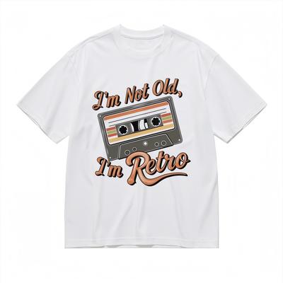 Men's Soft Breathable All Season Classic T-Shirt Retro Cassette Graphic Tee USA