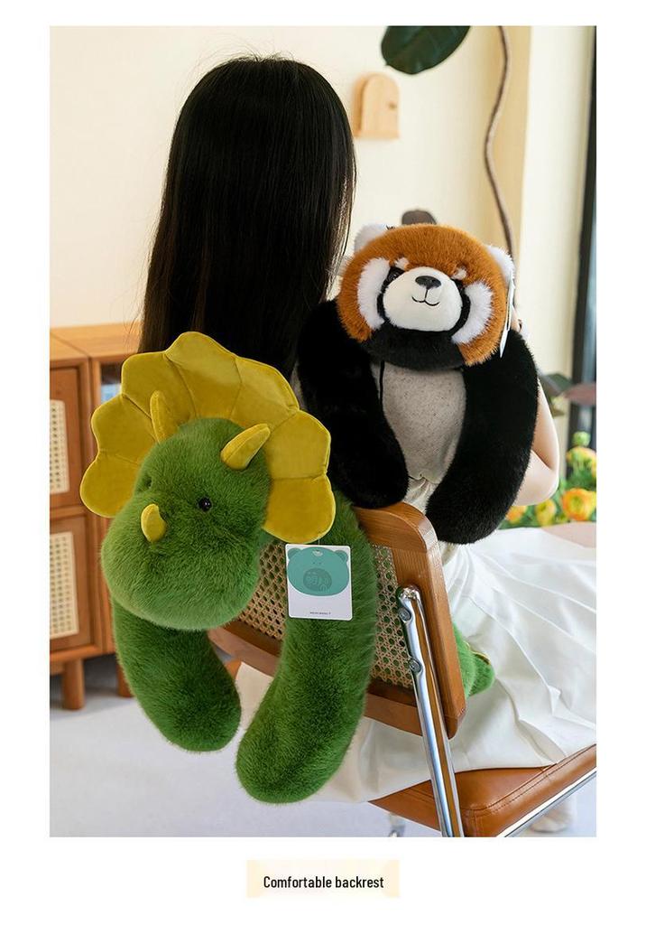 Soft Plush Pet Soothing Back Hug Doll - Cute Lying Pose, Perfect Birthday Gift