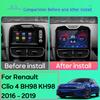 For Renault Clio 4 BH98 KH98 2016 - 2019 Car Android Multimedia Stereo Radio Player GPS Navigation BT Carplay Android Auto Wifi
