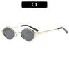 Fashion Polygonal Women Sunglasses Vintage Brand Irregular Sun Glasses Unique Metal Frame Punk Eyewear Men
