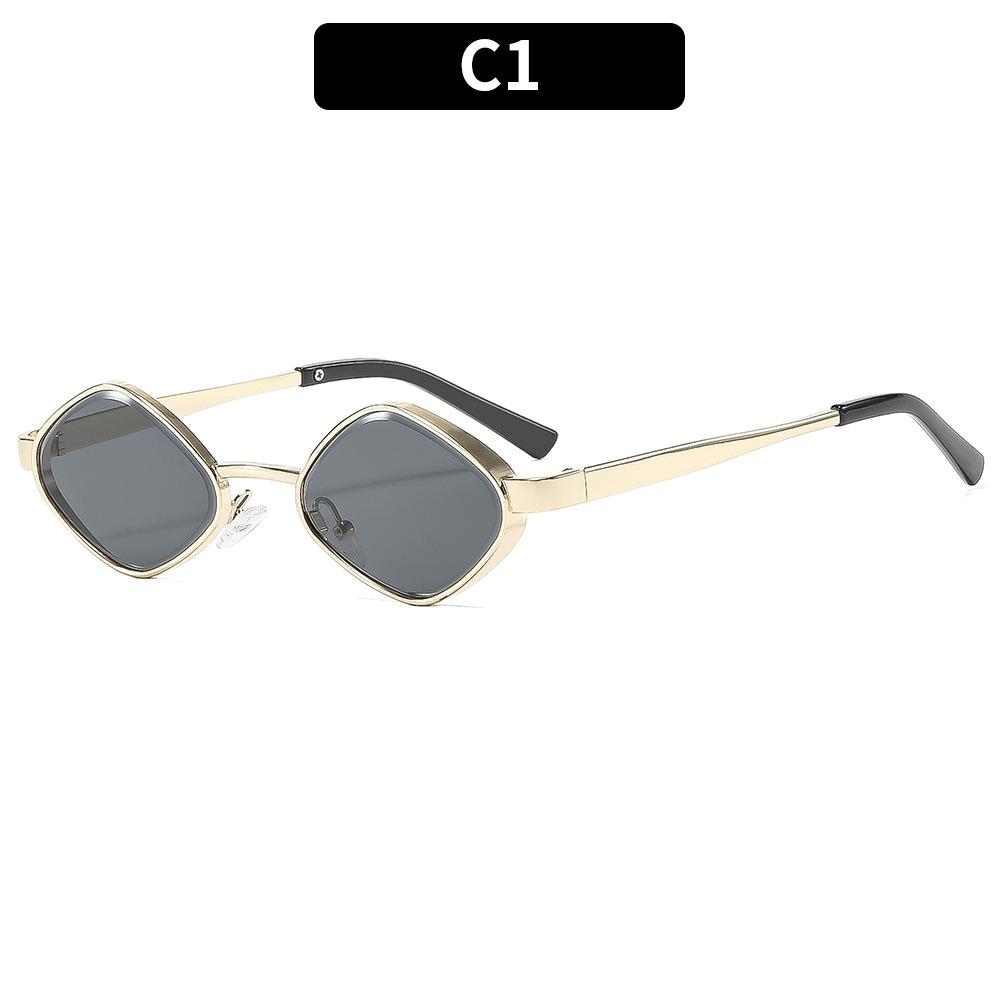 Fashion Polygonal Women Sunglasses Vintage Brand Irregular Sun Glasses Unique Metal Frame Punk Eyewear Men