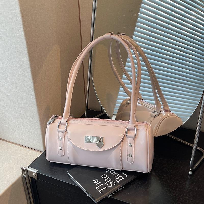 Niche bowling handbag women's 2025 summer new fashion simple Spice girl commuter shoulder messenger women's bag