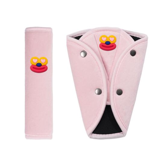 Yousheng 1/2Pcs Car Seat Belt Cover Shoulder Protection Machine Washable Easy to Install Universal Fit Cartoon Seatbelt Covers for Kids