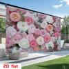 1Pcs Pink White Rose Peony Decoration Background Winter Backdrop Decorations For Photo Studio Photo Booth Christmas Party
