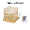 Remote Control Water Ripple Lamp RGB Color Changing Cube Atmosphere Lamp  Bedroom Night Light