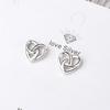 925 Silver Love Heart Stud Earrings For Women Engagement Elegant Luxury Jewelry Trend Best Selling Jewellery