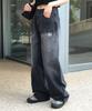 Palma Wide Denim Pants Long Overwashed Wide Unisex (2 Colors)
