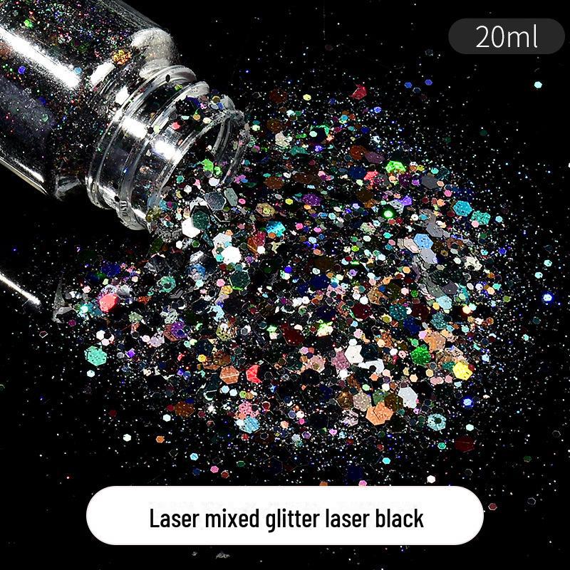 

Смесь блесток для самостоятельного изготовления кристального клея: Ручная работа, конопля, мелкий порошок, лазер, шестиугольные блестки, 20 мл