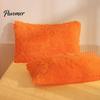 Bed Pillow Case Shaggy Faux Fur Pillowcase, Fluffy Plush Cover, Fuzzy Skin Friendly Sham Solid Color for Autumn Winter Covers