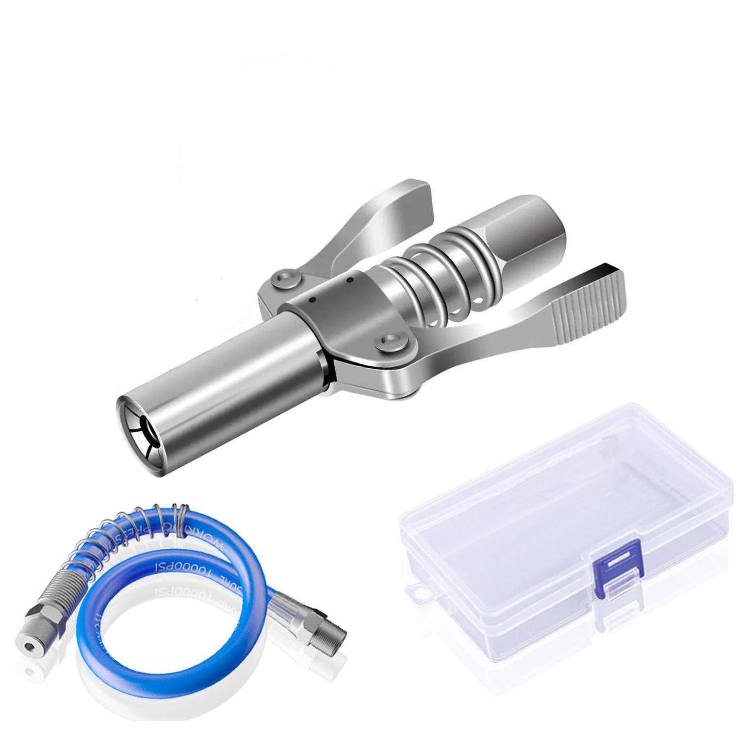 

Universal High-Pressure Double-Handle Six-Jaw Grease Gun Nozzle Set