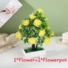 Artificial Potted Rose Plant With Durable Plastic Foam For Home Decor And Gifts