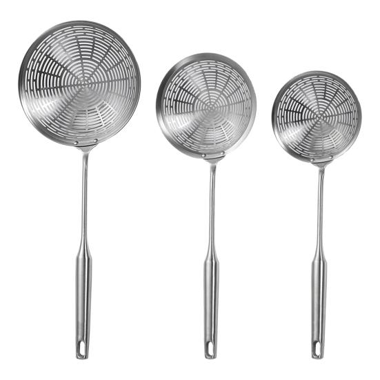 Stainless Steel Spider Strainer Skimmer Long-Handled Mesh Oil Strainer Spoon for Deep Frying Pasta & Hot Pot Rust-Resistant Kitchen Cooking Spoon