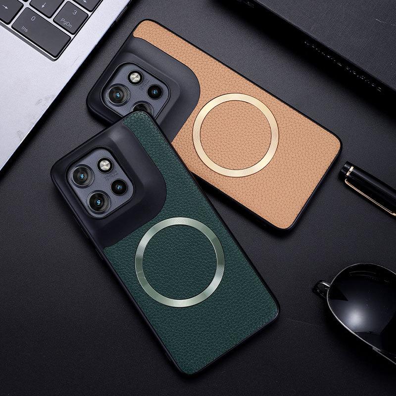Applicable to MOTOEdge11NEO simple business mobile phone case Edge11Fusion lychee leather pattern G11 magnetic case