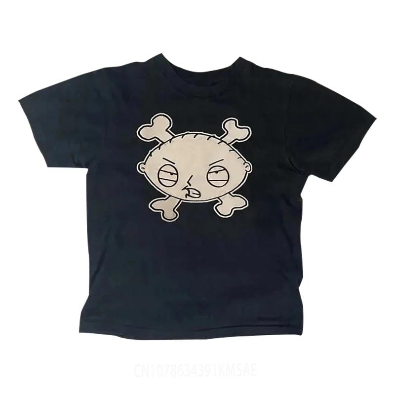 Crop top High street Harajuku Imprimeu cu litere Punk Baby Tee Vintage Goth Tricou cu mânecă scurtă Grunge Hip Hop Guler O Top E-girl