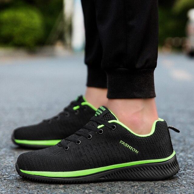 Tennis Shoes Men Mesh Breathable Running Shoes Army Green Spring Autumn Walking Shoes Sports Men Women Sneakers Casual Footwear