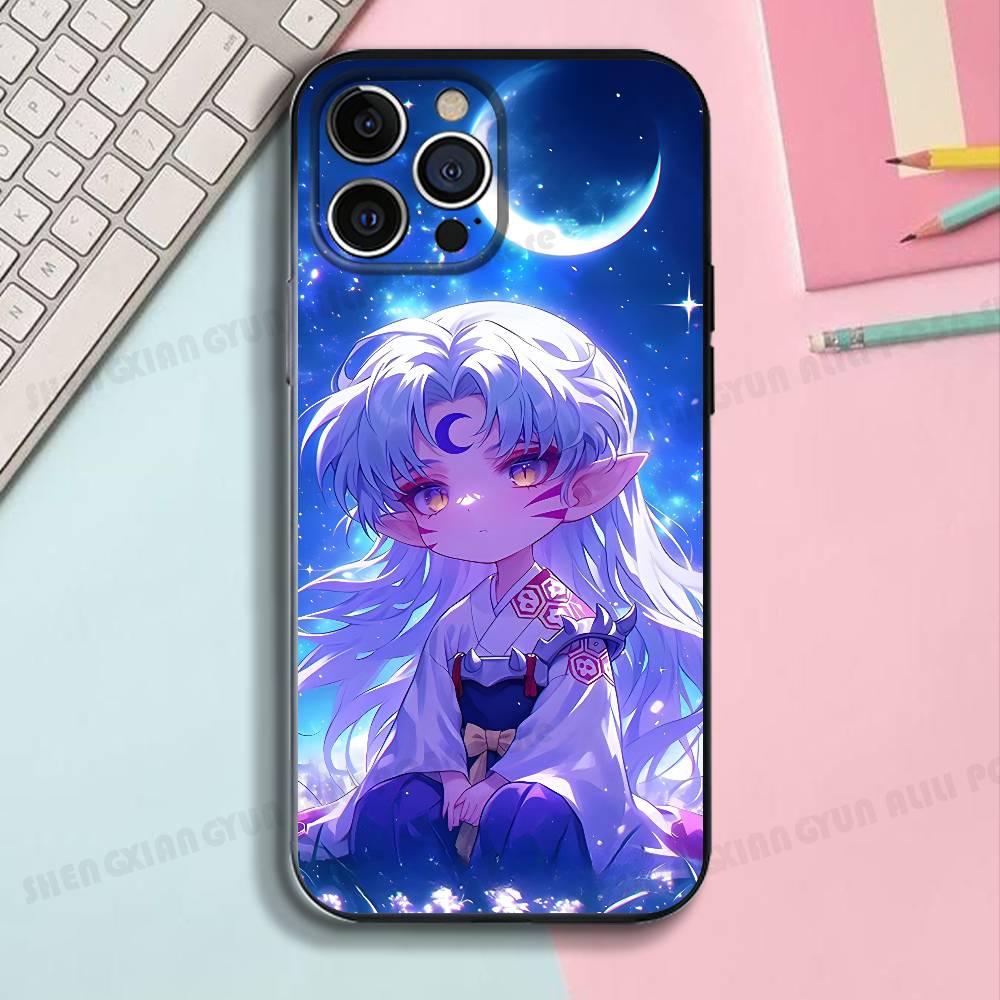 Kawaii S-Sesshomaru Silicone Soft Phone Case For IPhone17 16 15 14 13 12 11 Pro Max Plus X XR SE Cover