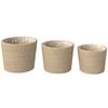 Seagrass Planters Set of 3 Plant Pots for Indoor Outdoor Patio Balcony Natural