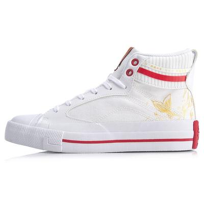 Scarpe da Skate Alte Leggere Sneakers da Donna Bianco Rosso AGCQ026-5
